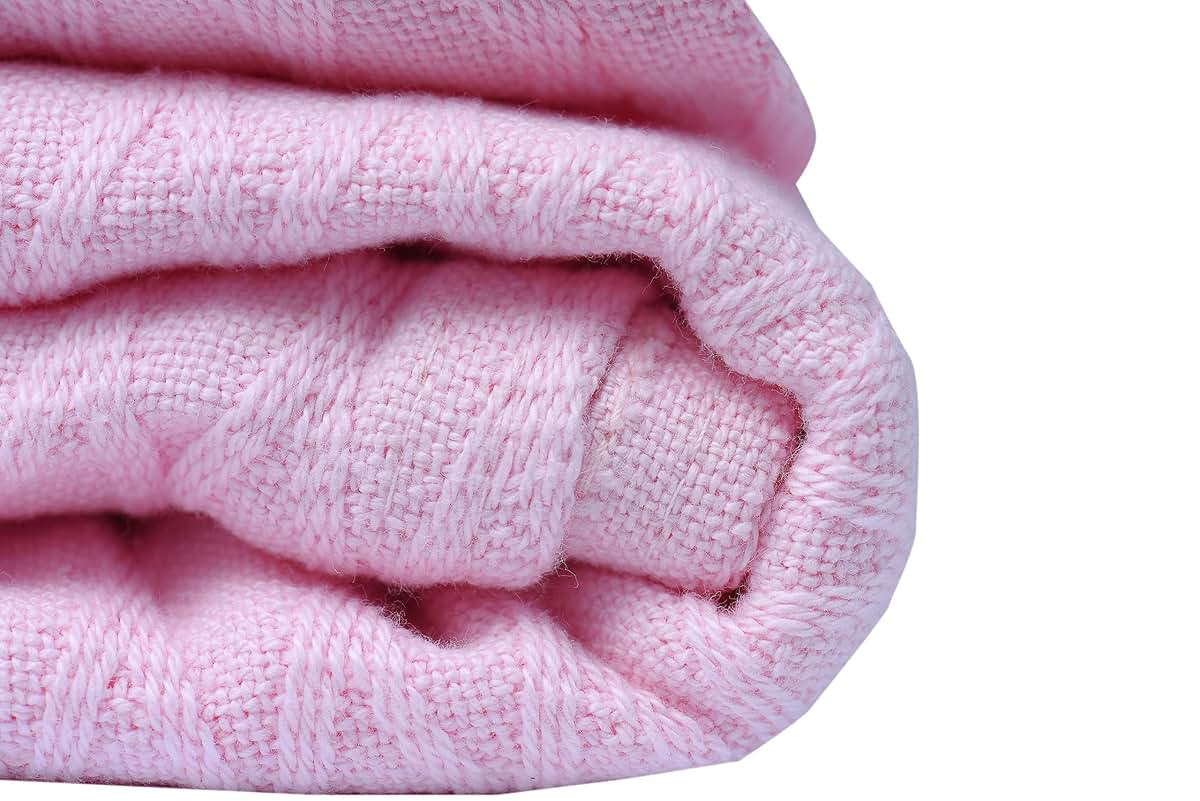 Linteum Textile Supply Toddler Baby Nap Blanket 2-Pack Pink 30x40 In (photo 4)