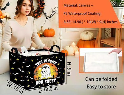 Boohit Halloween Themed Storage Bin for Toys and Decor