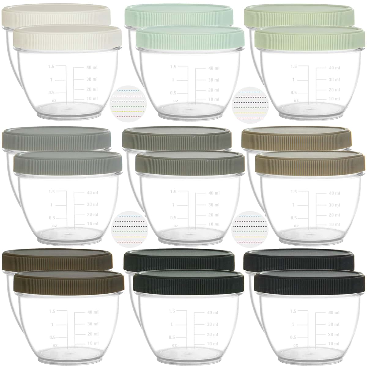 Youngever 18 Sets Baby Food Storage Containers