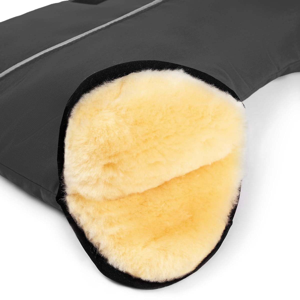 Christ Moffy Luxe Baby Stroller Hand Muff Sheepskin Stone Grey (photo 4)