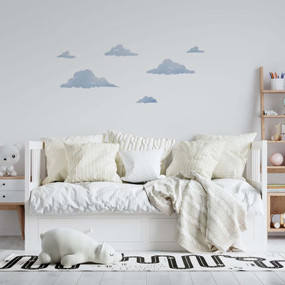 Rain Cloud Mural Vinyl Wall Decal for Nursery or Bedroom