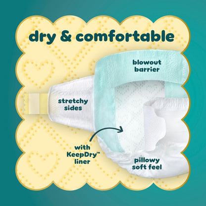 Pampers Swaddlers Diapers, Size 4 (15-34 lbs), 150 Count, Hypoallergenic, Absorbent, Keeps Baby Dry and Comfortable, Skin Safe Disposable Baby Diaper