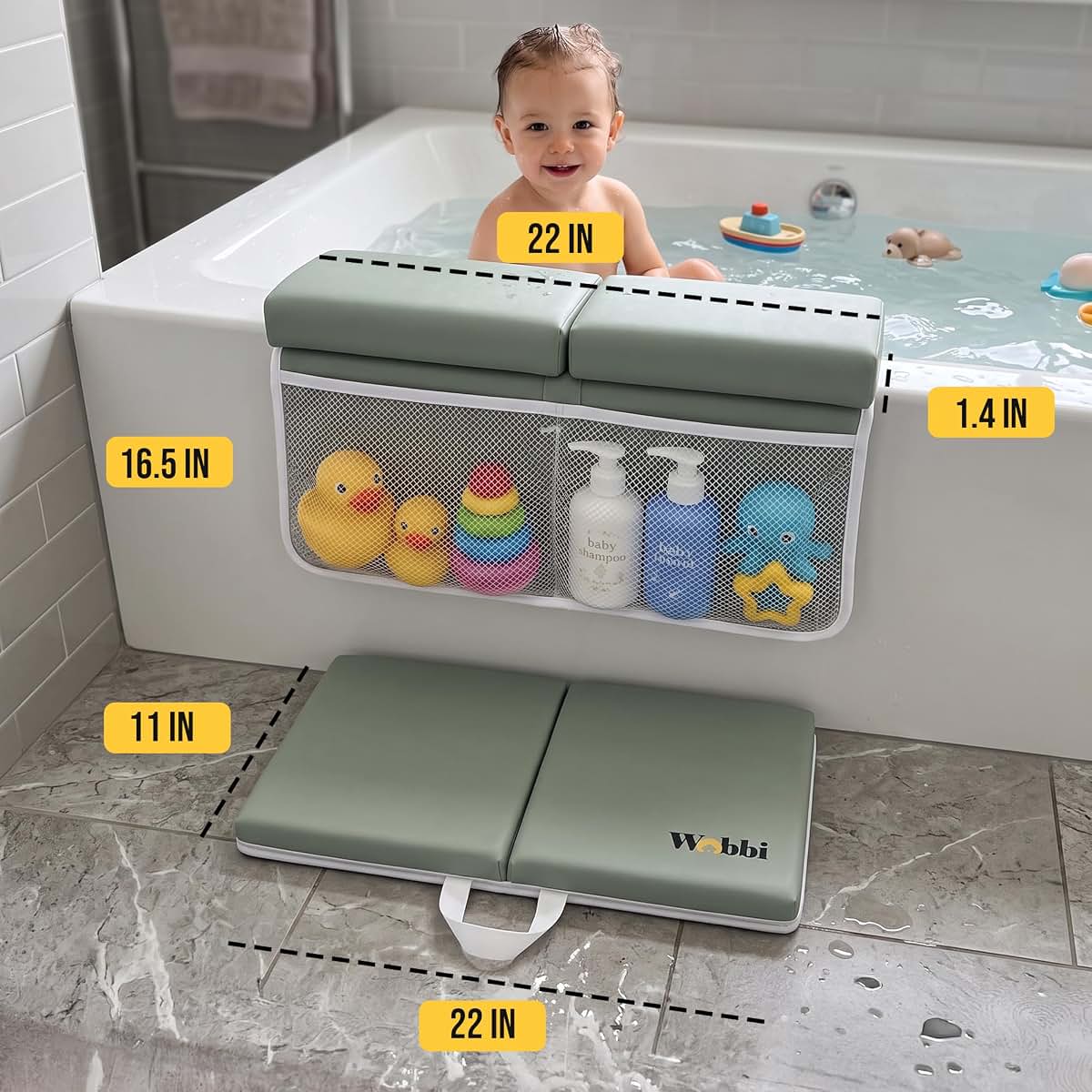 Wobbi Baby Bath Kneeler And Elbow Rest Pad Set (photo 2)
