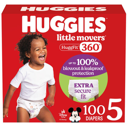 Huggies Little Movers HuggFit 360° Diapers Size 5
