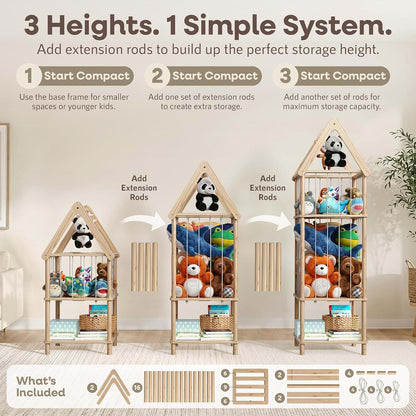 JoyVi Stuffed Animal Storage Corner With Adjustable Heights (photo 2)