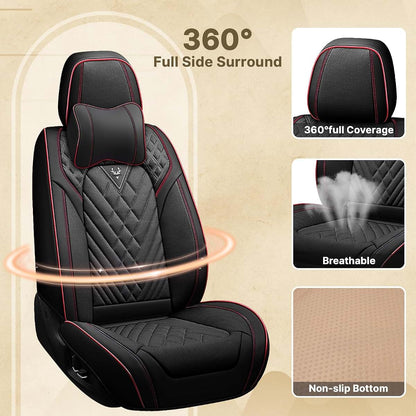 Nissan Compatible Seat Covers with Waterproof Leather (2 Front)