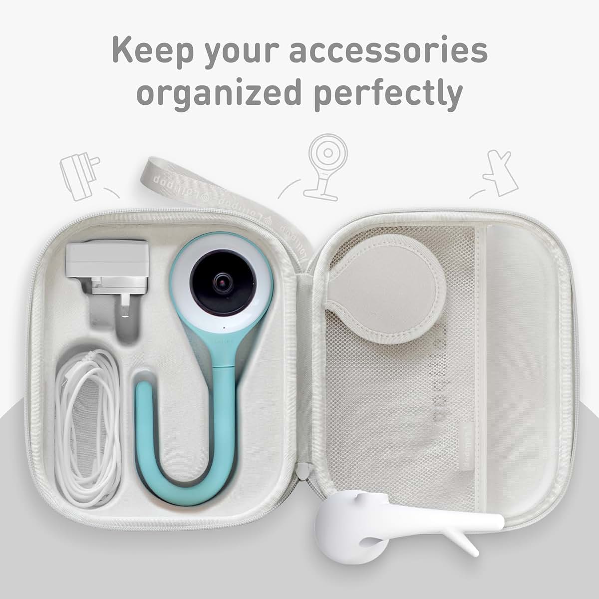 Lollipop Travelpop Hard Shell Carrying Case for Baby Monitor