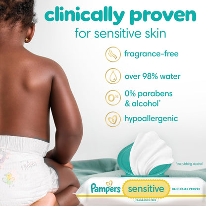 Pampers Sensitive Baby Wipes Fragrance Free
