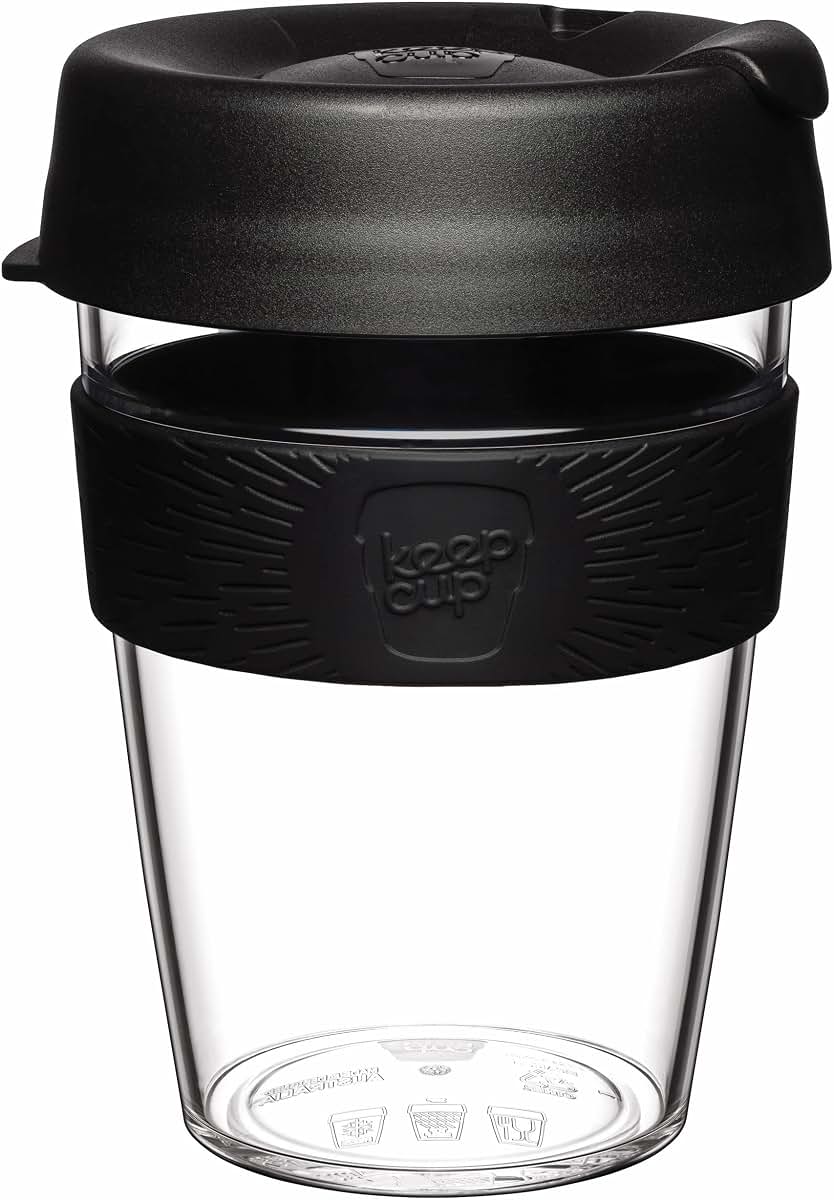 KeepCup Original Reusable Coffee Cup, 12 oz Lightweight Plastic Travel Cup