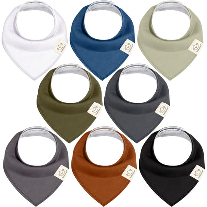 KeaBabies Organic Baby Bandana Bibs 8-Pack