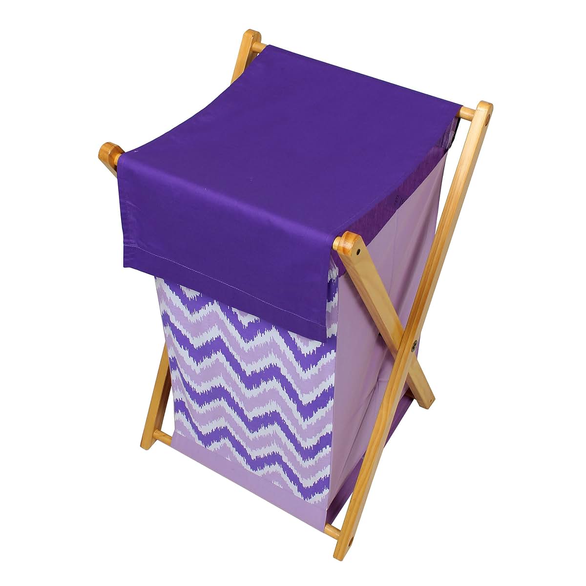 Bacati Mix N Match Zigzag Hamper In Purple