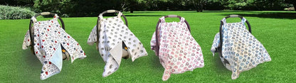 MELKESDE Vera Elephant 100% Breathable Cotton Baby Car Seat Cover (photo 4)