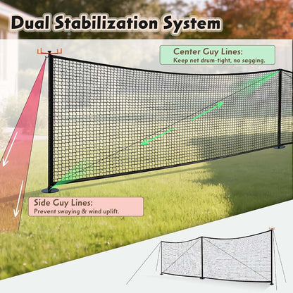 Driveway Guard Barricade Net - HDPE 5Ft High, 31/41Ft Sizes