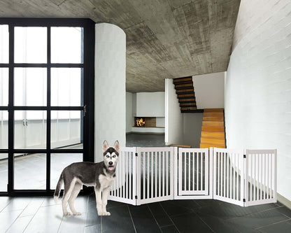 Dynamic Accents Highlander Series 5-Panel Wood Pet Gate, White, 32" High