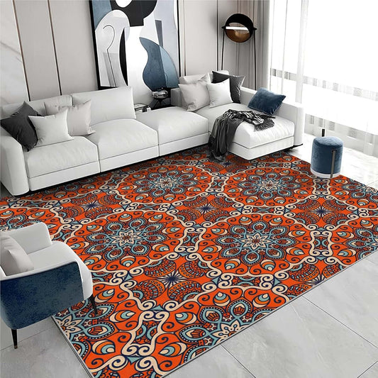 dyausi Modern Rug - Colorful 5x7 Rugs for Living Room Bedroom Low Pile Indoor Washable Southwest Style Door Mat