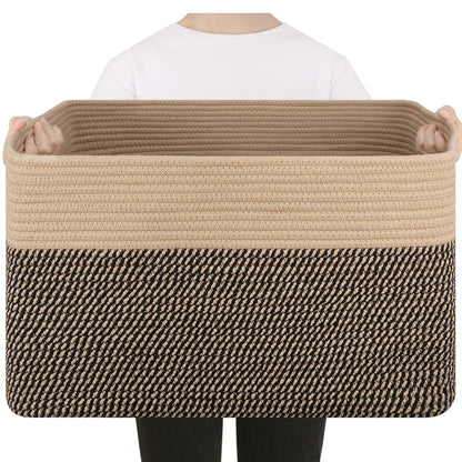 Sixdove 75L Cotton Rope Basket for Nursery and Living Room Storage
