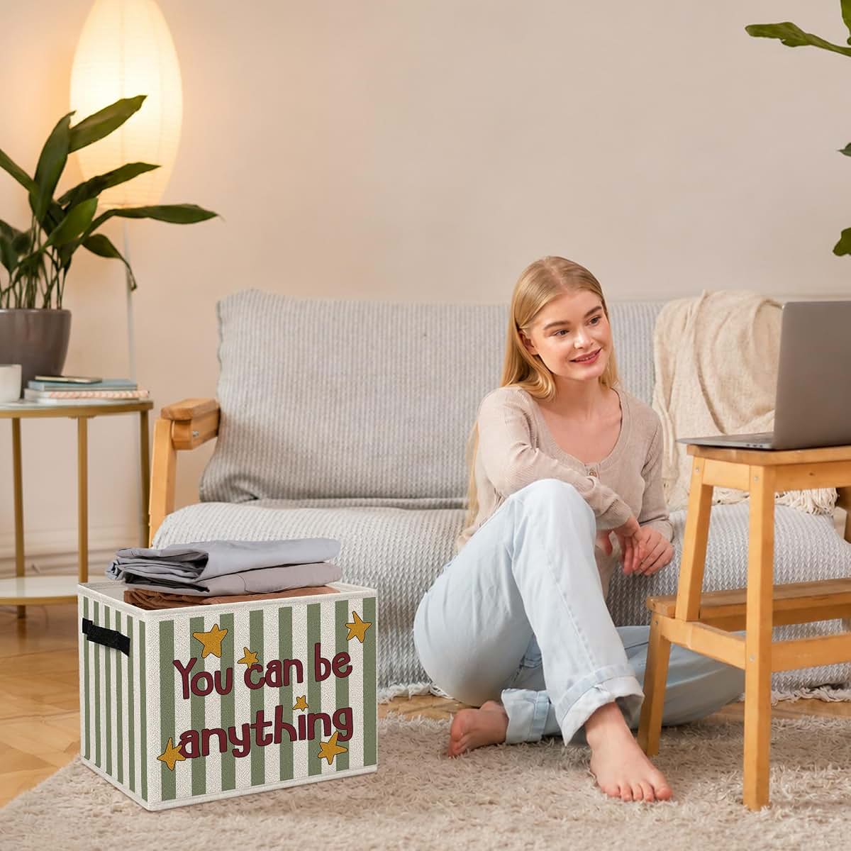 BCUANGD Foldable Storage Bins for Nursery and Playroom Organization