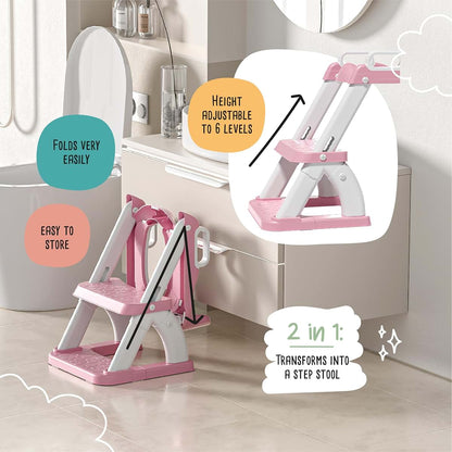SUPERBE BEBE Superbe Bébé Potty Training Seat with Step Stool Ladder for Toddlers (pink) (photo 4)