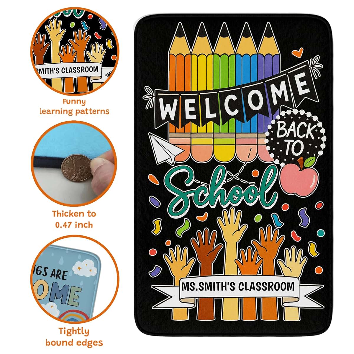 Chillgen Feeling Rugs For Kids Room Decor And Classroom Carpets (photo 3)