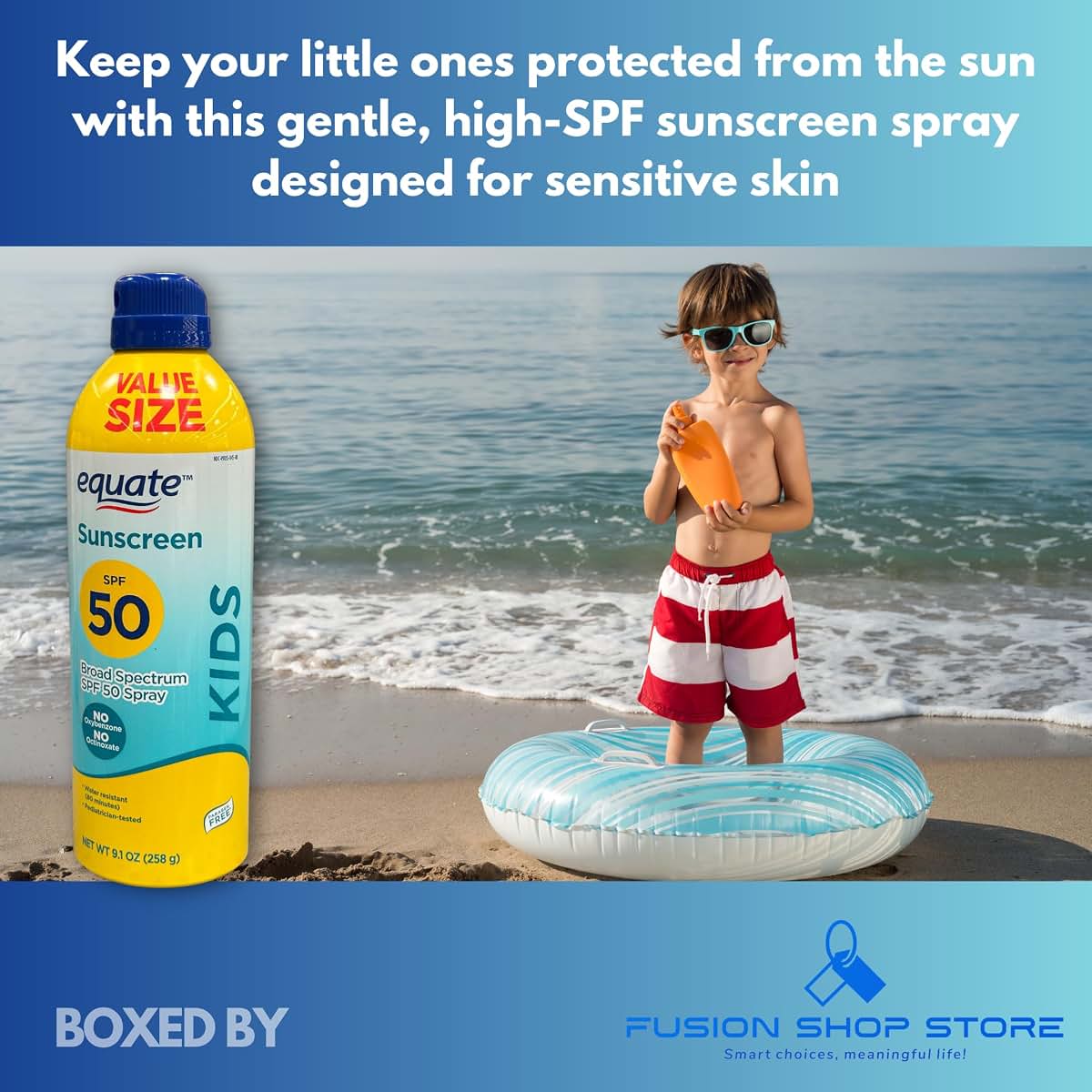 Fusion Shop Store Kids Sunscreen Spray SPF 50 Broad Spectrum Value Size (photo 2)