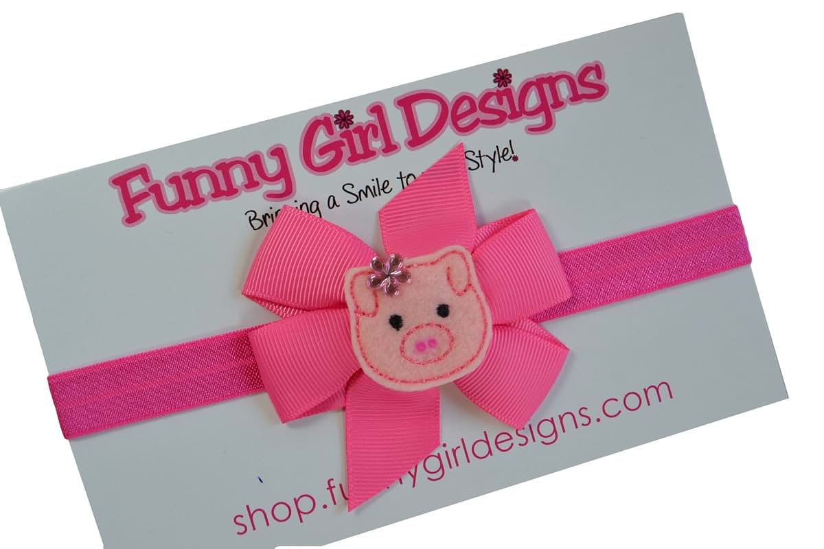 Funny Girl Designs Baby and Toddler Girls Cute Critter Elastic Bow Headband (photo 2)