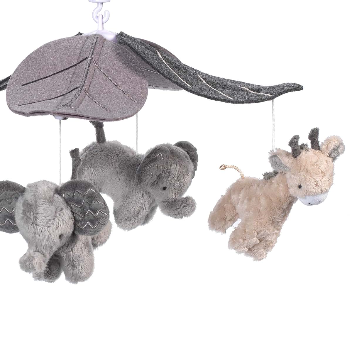Lambs & Ivy Jungle Animals Musical Crib Mobile Soother Toy