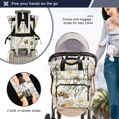 Bolaz Multifunction Diaper Bag Backpack Tote for Baby Essentials Travel