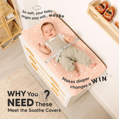 KeaBabies Soothe Changing Pad Covers 2-Pack