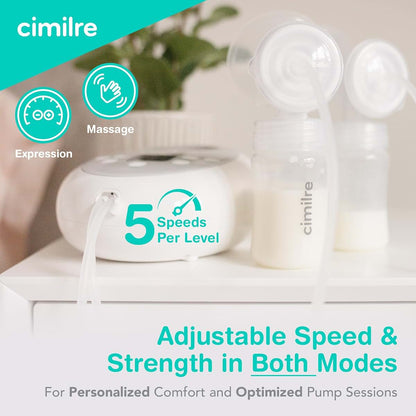 Cimilre S6 Adjustable Double Electric Breast Pump with LCD Display and Night Light