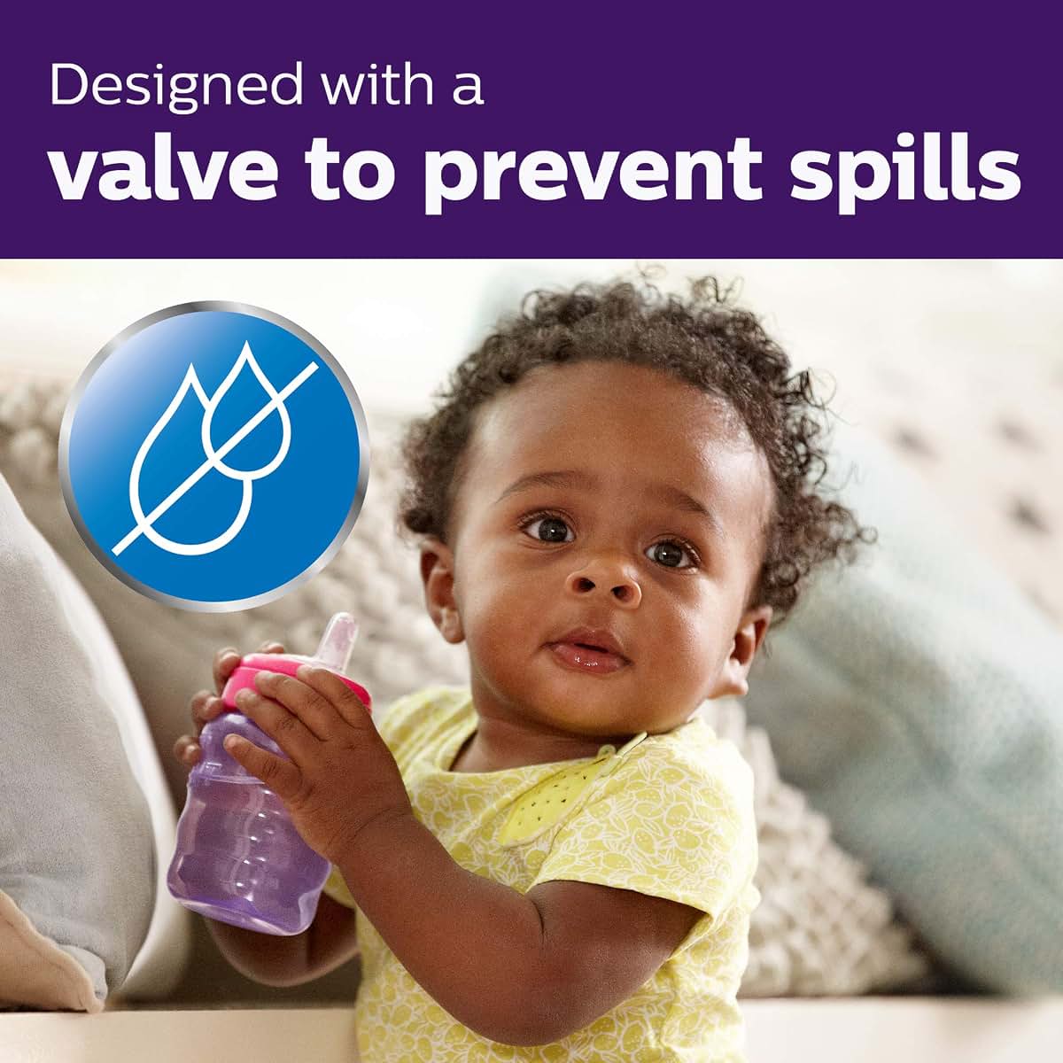 Philips Avent My Easy Sippy Cup With Soft Spout 9oz Pink/Purple (photo 2)