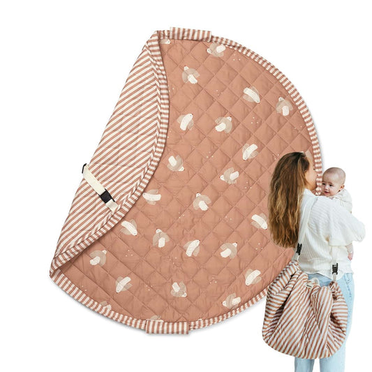 Blooom 2-In-1 Quilted Baby Play Mat & Toy Storage Bag 47 Inch
