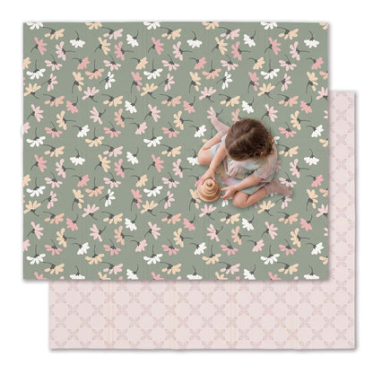 JumpOff Jo Foldable Foam Play Mat – Large Waterproof Baby & Toddler Activity Floor Mat, Double-Sided 70 x 59 Inch Play