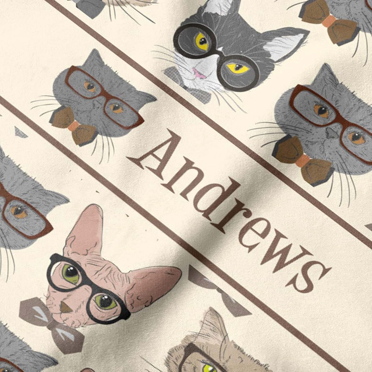 YouCustomizeIt Personalized Hipster Cats Hooded Baby Towel (photo 3)