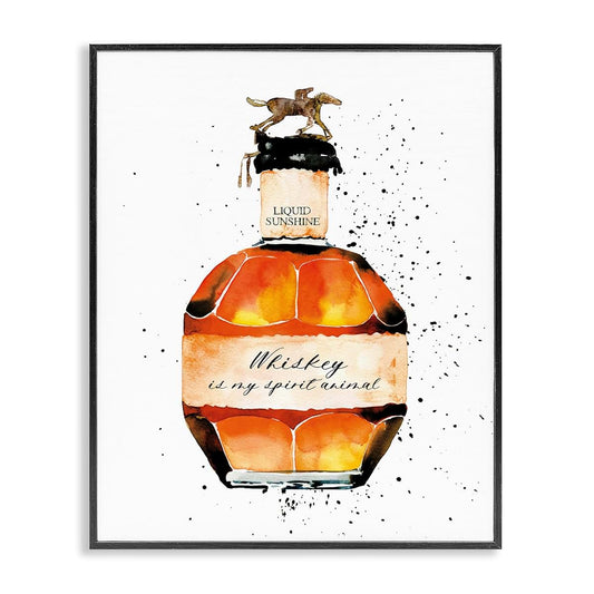 Stupell Industries Whiskey Quote Framed Giclée Print, 24x30 Inch, Kitchen Bar Wall Art
