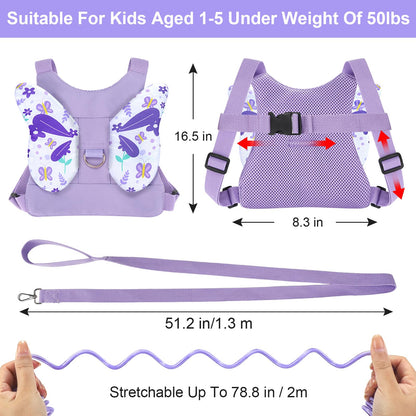 Accmor Toddler Harness Leash, 3-in-1 Cute Butterfly Design