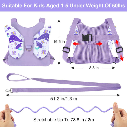 Accmor Toddler Harness Leash, 3-in-1 Cute Butterfly Design