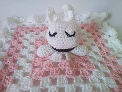 Bunny Lovey Crochet Blanket for Babies | Handmade Security Companion