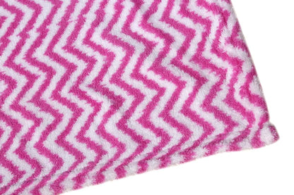 Bacati Ikat Chevron Toddler, Multi-Use, Travel, and Throw Blanket in Bright Pink (photo 2)