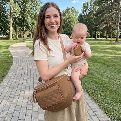 G4Free Small Diaper Bag with Portable Changing Pad, Nylon Crossbody Purse