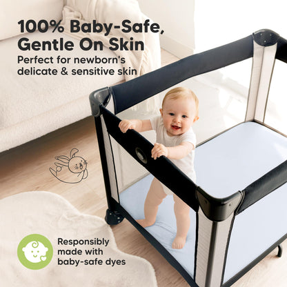 KeaBabies Isla Fitted Mini Crib Sheets 2-Pack