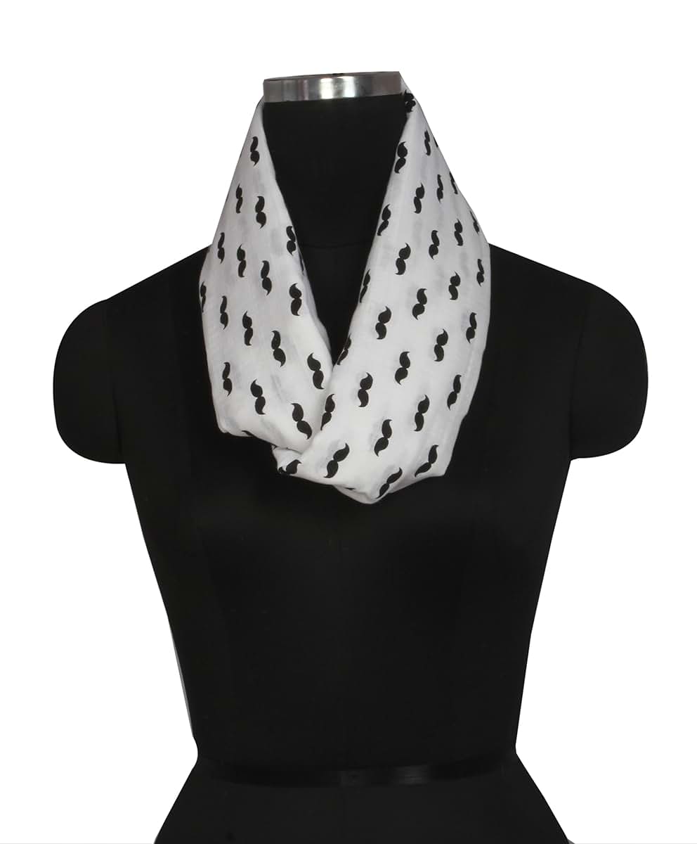 Bacati - 100 Percent Cotton Muslin (Nursing Scarf, Black Mustache) (photo 3)
