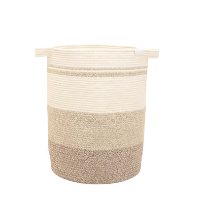Cotton Rope Storage Basket - Large Round Bin for Toys and Blankets