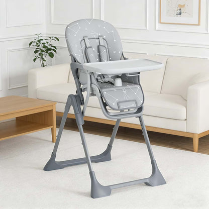 PeacefulHues Foldable Baby High Chair With Adjustable Height