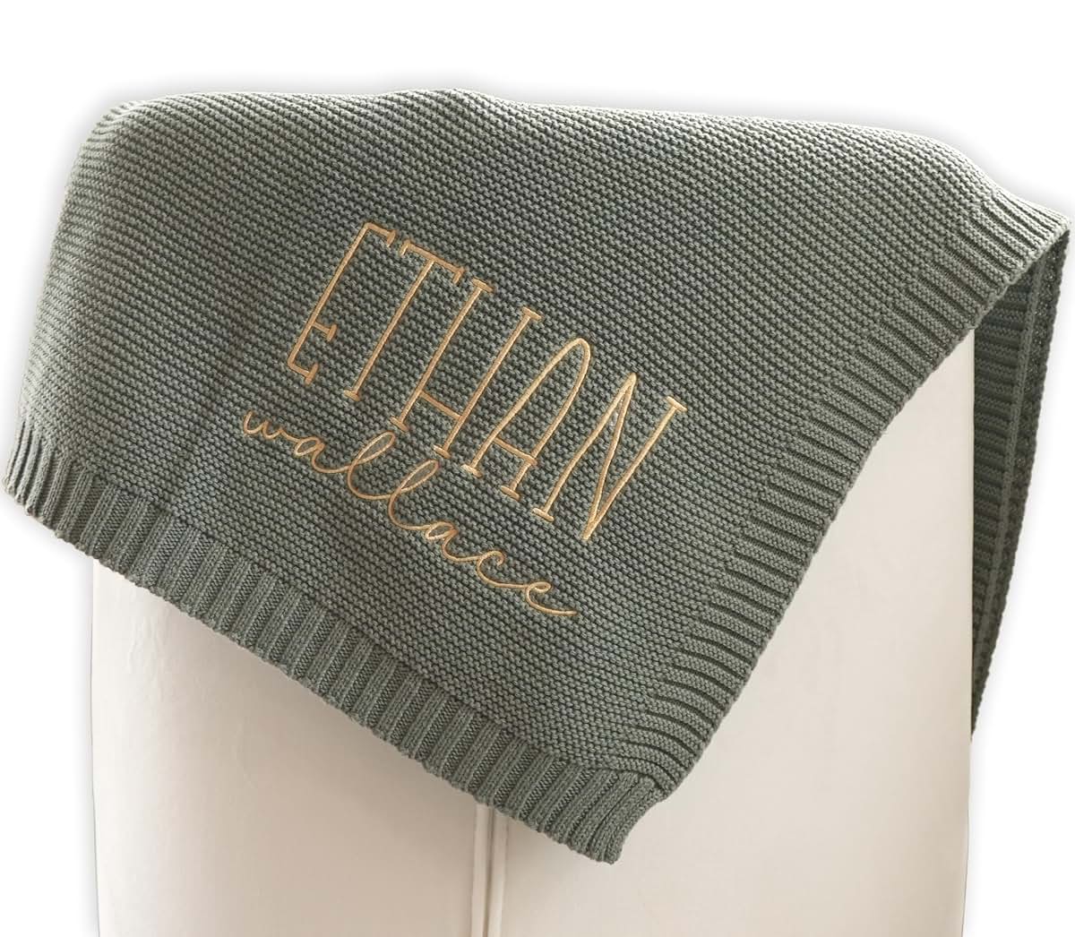 SoGoodKids Organic Cotton Personalized Baby Blanket And Outfit Set