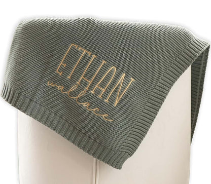 SoGoodKids Organic Cotton Personalized Baby Blanket And Outfit Set