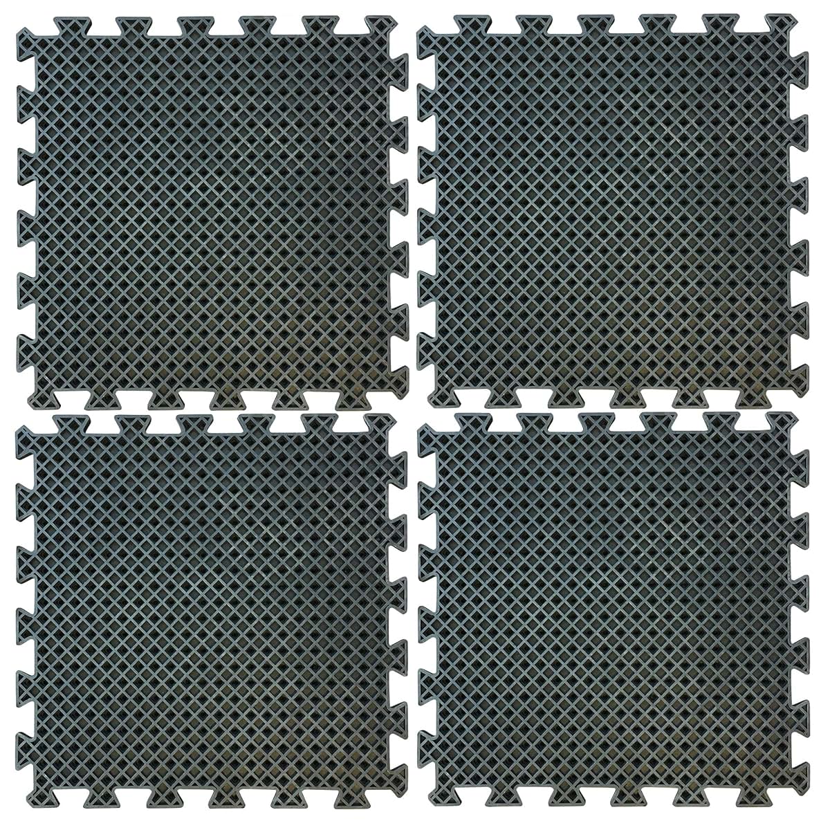 Buffalo Industries Buffalo Tools RMAT20I4PK Interlocking Rubber Mat Set - 4 Piece