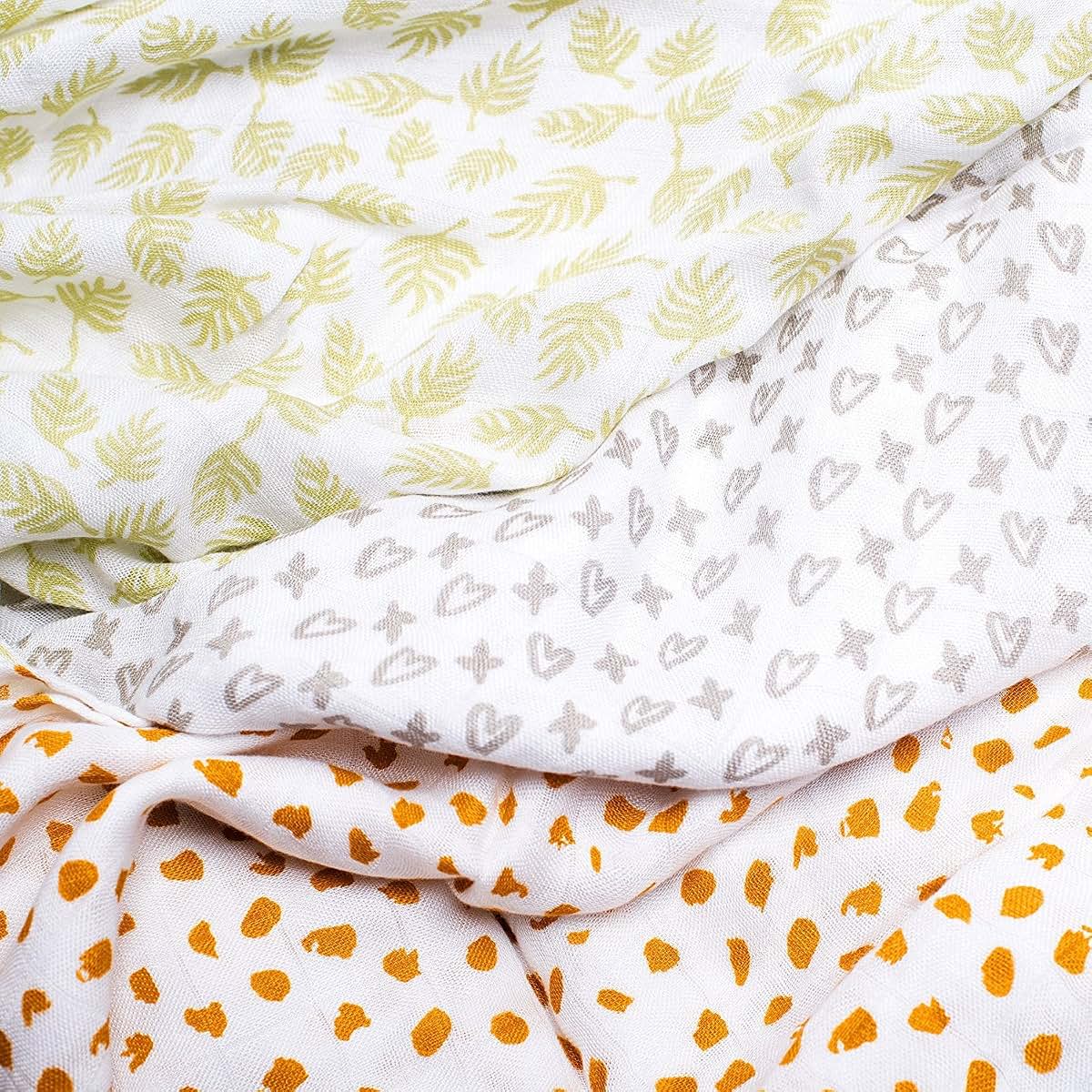 Bunny Palm 100% Organic Swaddle Blankets - Breathable, Lightweight, Silky Soft - Large Size Perfect for Newborns and (photo 2)
