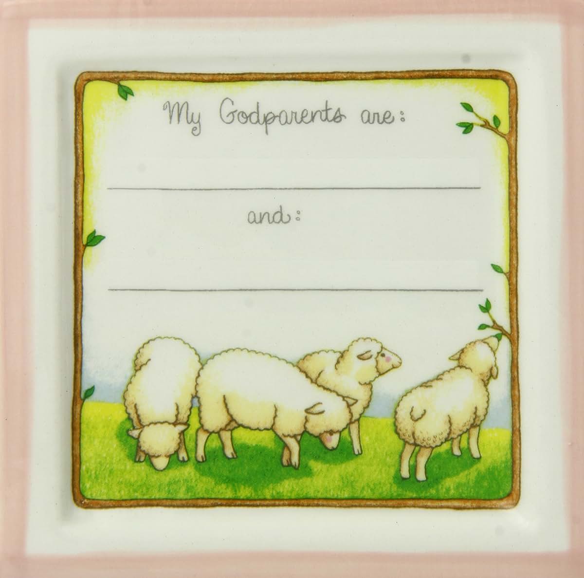 Child to Cherish Christening Block Pink Ceramic Savings Cube