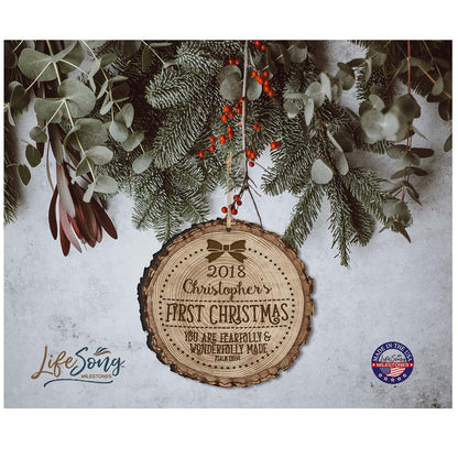 LifeSong Milestones Personalized Baby's First Christmas Ornament New Parent gift ideas for newborn boys and girls (photo 2)
