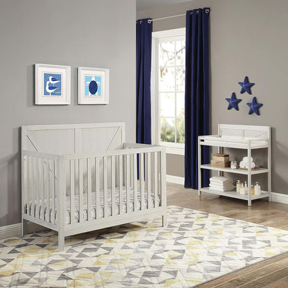 Suite Bebe Barnside 4-in-1 Convertible Baby Crib in Washed Gray